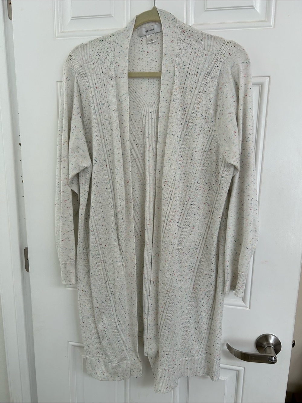 CJ Banks Women's Cardigan Sweater Size 1X Cream